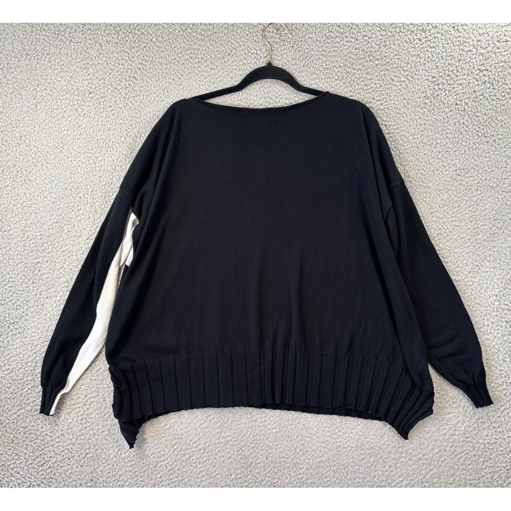 Planet by Lauren G Sweater Womens OS Ribbed Hem Cotton Modal Oversized Tunic - Picture 9 of 10